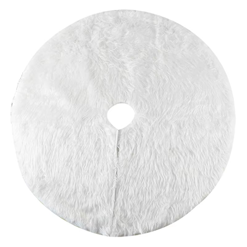 Jupe de sapin de Noël en fausse peluche douce – Ø 80 cm / 90 cm / 120 cm – Tapis à design double épaisseur, installation facile à scratch – Décoration chaleureuse et élégante pour maison, bureau ou fête