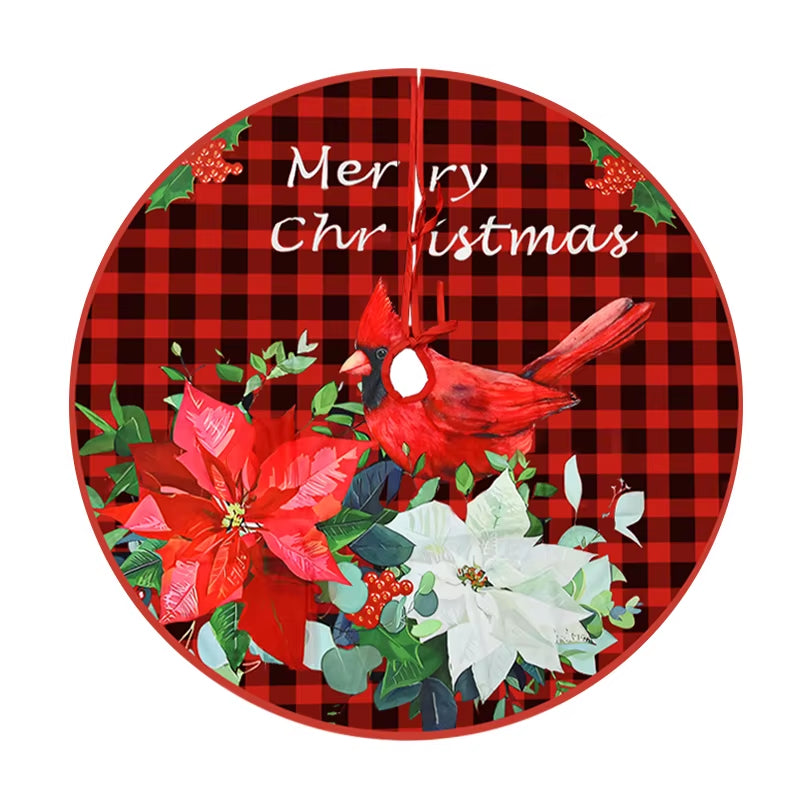 Jupe de sapin de Noël en fausse peluche douce – Ø 80 cm / 90 cm / 120 cm – Tapis à design double épaisseur, installation facile à scratch – Décoration chaleureuse et élégante pour maison, bureau ou fête