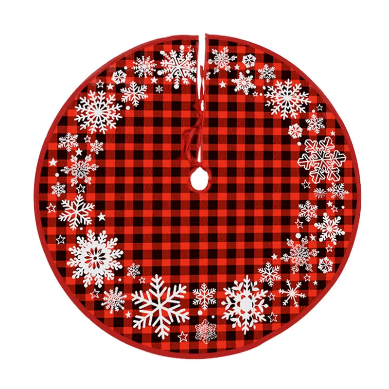 Jupe de sapin de Noël en fausse peluche douce – Ø 80 cm / 90 cm / 120 cm – Tapis à design double épaisseur, installation facile à scratch – Décoration chaleureuse et élégante pour maison, bureau ou fête